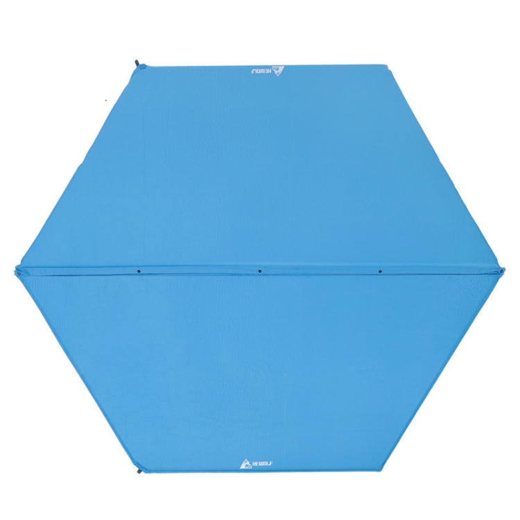 Hewolf 1783 Hexagonal Automatic Thickening Inflatable Bed Mattress Camping Tent , Size: 208x248cm (Blue)