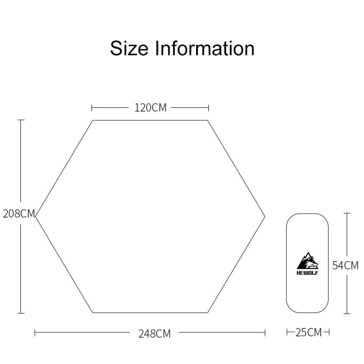 Hewolf 1783 Hexagonal Automatic Thickening Inflatable Bed Mattress Camping Tent , Size: 208x248cm (Blue)