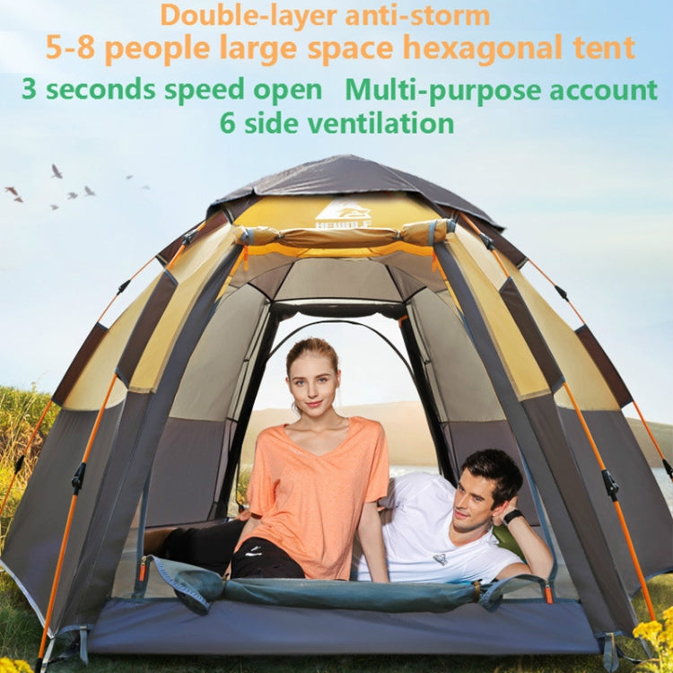 Hewolf 1789 Outdoor Camping Hexagonal Automatic Rain-proof Tent, Flagship Version