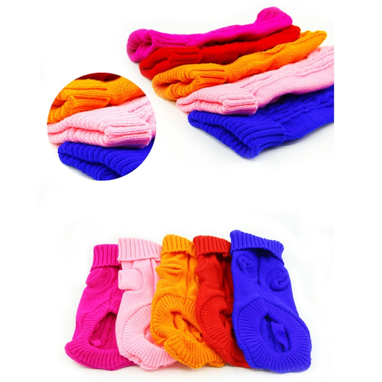 New Autumn and Winter Style Pet Dog Solid Colors Sweater Pullover Size: XL, Bust: 30-48cm, Length: 32cm