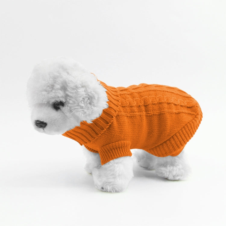 New Autumn and Winter Style Pet Dog Solid Colors Sweater Pullover Size: XL, Bust: 30-48cm, Length: 32cm