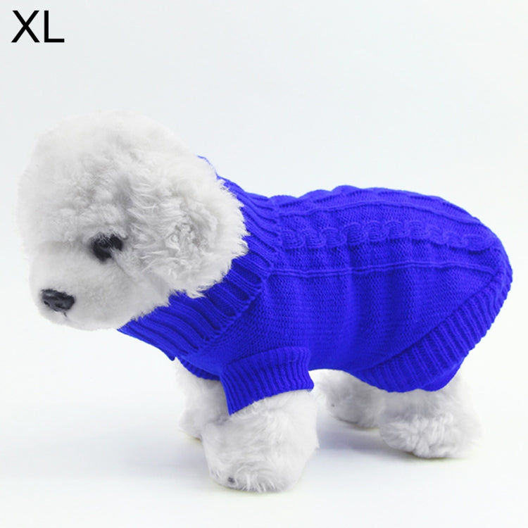 New Autumn and Winter Style Pet Dog Solid Colors Sweater Pullover Size: XL, Bust: 30-48cm, Length: 32cm