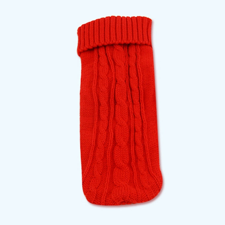 New Autumn and Winter Style Pet Dog Solid Colors Sweater Pullover Size: M, Bust: 24-40cm, Length: 22cm