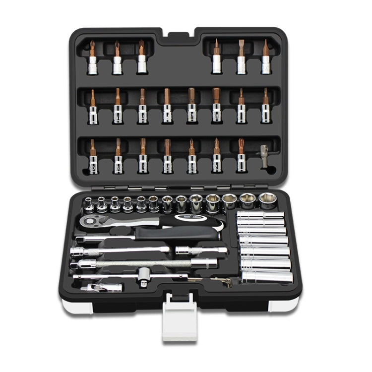53 PCS  Ratchet Wrench Set Car Repair Combination Hardware Toolbox