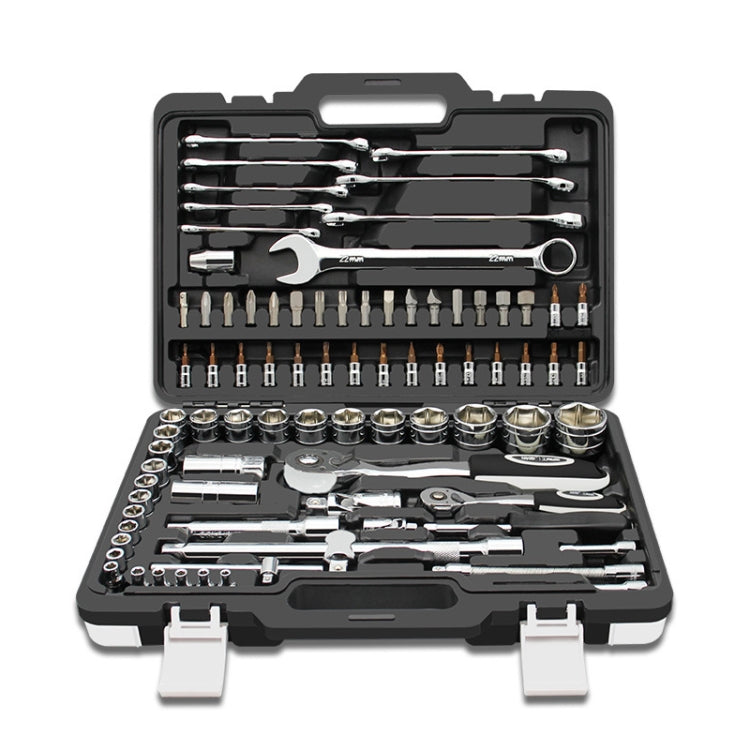 82 PCS  Ratchet Wrench Set Car Repair Combination Hardware Toolbox