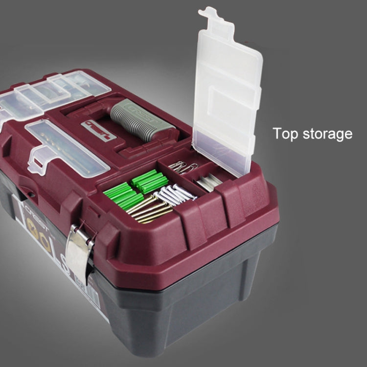 17 inch Stainless Steel Multi-function Portable Home Car Repair Tool Storage Box