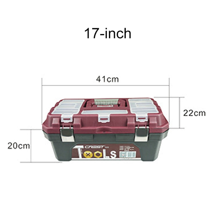17 inch ABS Multi-function Portable Home Car Repair Tool Storage Box