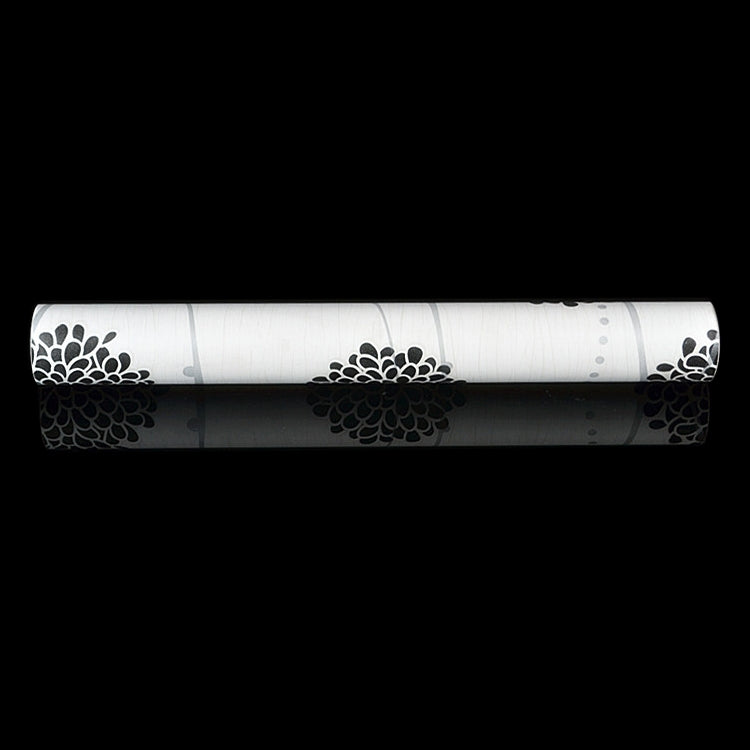 Black Flower Ball Creative 3D Stone Brick Decoration Wallpaper Stickers Bedroom Living Room Wall Waterproof Wallpaper Roll, Size: 45 x 1000cm