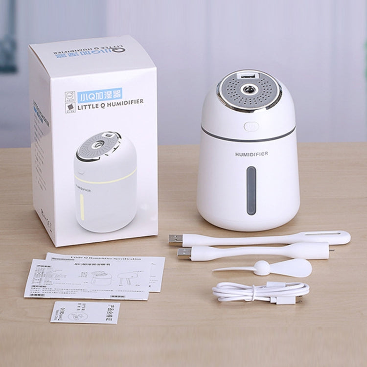 Little-Q Ultrasonic Essential Oil Diffuser Aromatherapy Aroma Humidifier with LED Night Light for Office, Home Bedroom, Car, Support USB Output, Capacity: 330ml, DC 5V