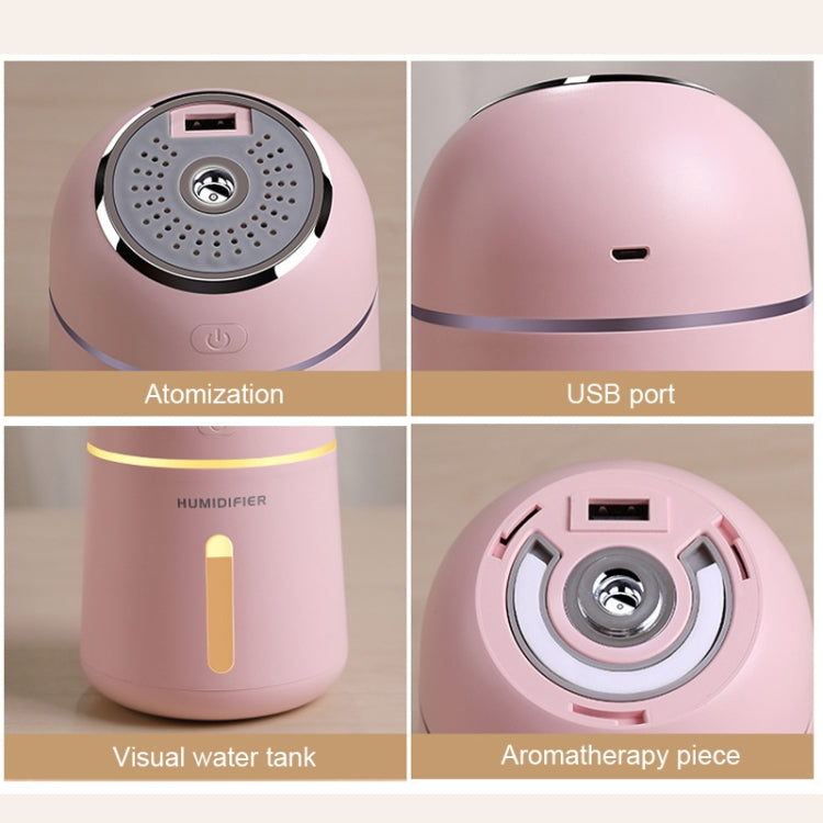 Little-Q Ultrasonic Essential Oil Diffuser Aromatherapy Aroma Humidifier with LED Night Light for Office, Home Bedroom, Car, Support USB Output, Capacity: 330ml, DC 5V