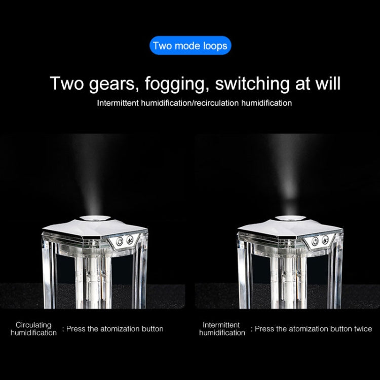 Vehicle Transparent Humidifier USB Portable Ultrasound Nebulizer Automatic Alcohol Sprayer with Night Light, Capacity: 120mL