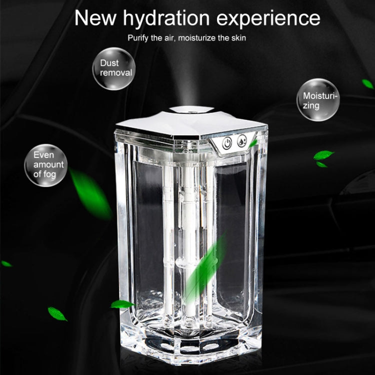 Vehicle Transparent Humidifier USB Portable Ultrasound Nebulizer Automatic Alcohol Sprayer with Night Light, Capacity: 120mL