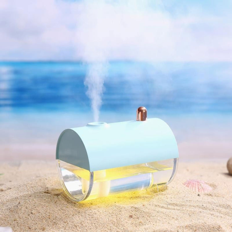 Ibiey Submarine Shape USB Mini Ultrasonic Aromatherapy Humidifier Automatic Alcohol Sprayer with LED Light, Capacity: 230mL(Blue)