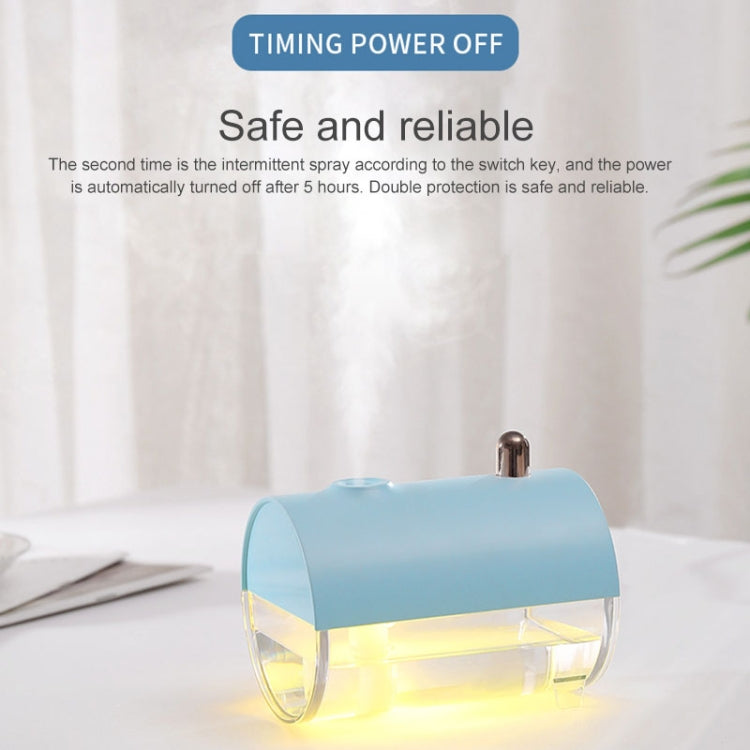 Ibiey Submarine Shape USB Mini Ultrasonic Aromatherapy Humidifier Automatic Alcohol Sprayer with LED Light, Capacity: 230mL(Blue)