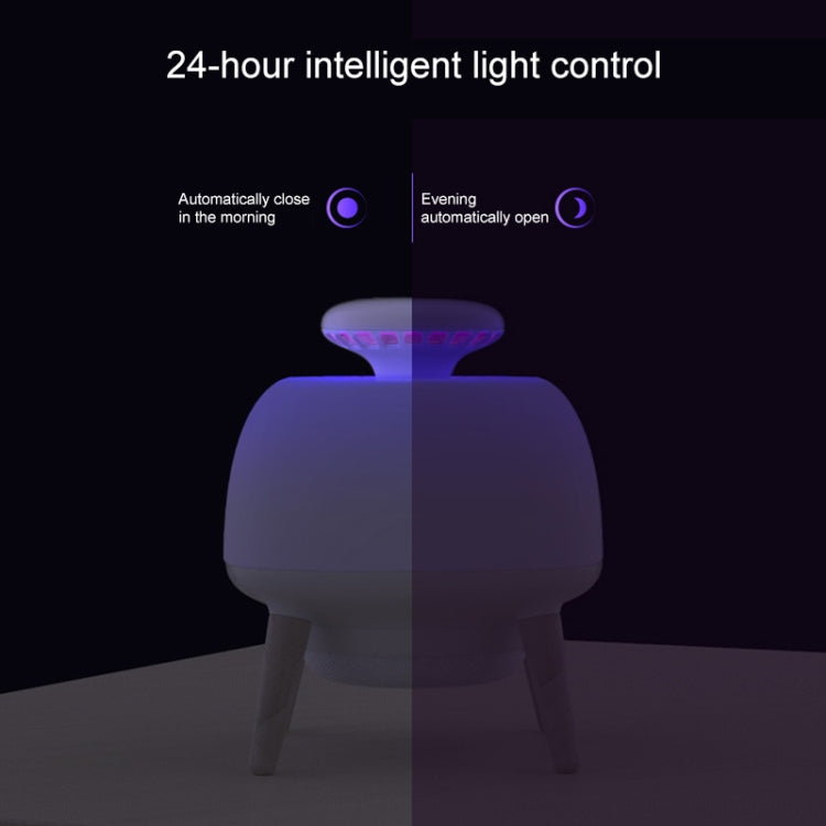 4W Ultraviolet Mosquito Trap Lamp USB Electric Pest Repeller Intelligent Light Control(White)