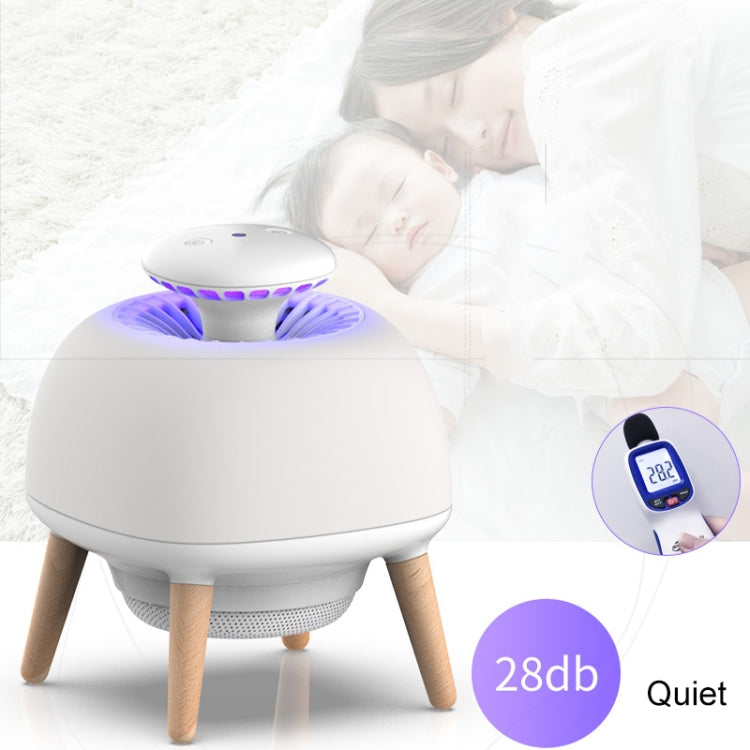 4W Ultraviolet Mosquito Trap Lamp USB Electric Pest Repeller Intelligent Light Control(White)
