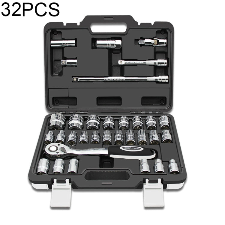 32 PCS  Ratchet Wrench Set Car Repair Combination Hardware Toolbox