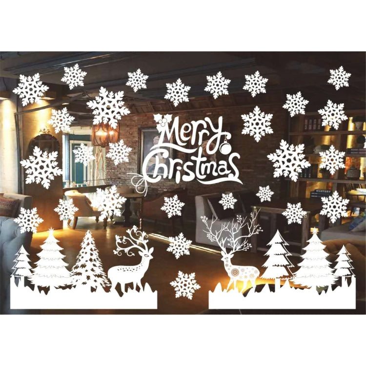3 PCS Christmas Decoration Snow Flakes Window Stickers Wall Stickers Removable, Random Style Delivery, Size: 55*38cm