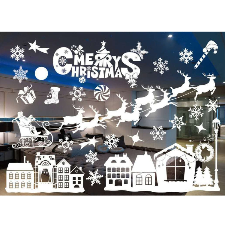 3 PCS Christmas Decoration Snow Flakes Window Stickers Wall Stickers Removable, Random Style Delivery, Size: 55*38cm