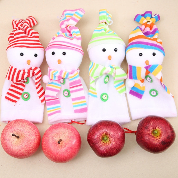 2 PCS Christmas Eve Snowman Doll Apple Gift Bag, Random Style Delivery, Size: 10*25cm