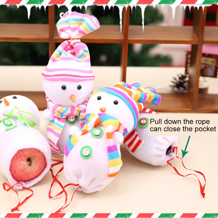 2 PCS Christmas Eve Snowman Doll Apple Gift Bag, Random Style Delivery, Size: 10*25cm