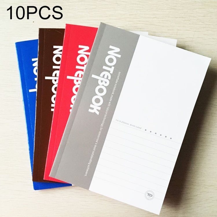 10 PCS 60 Pages A5 Soft Cover Diary Notebook Office Supply, Random Color Delivery