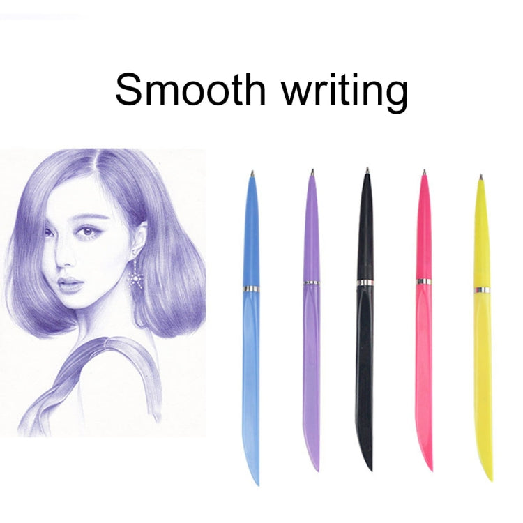 80 PCS 0.7mm Knife-Shaped Blue-Ink Ballpoint Pen for Express & Advertising & Office
