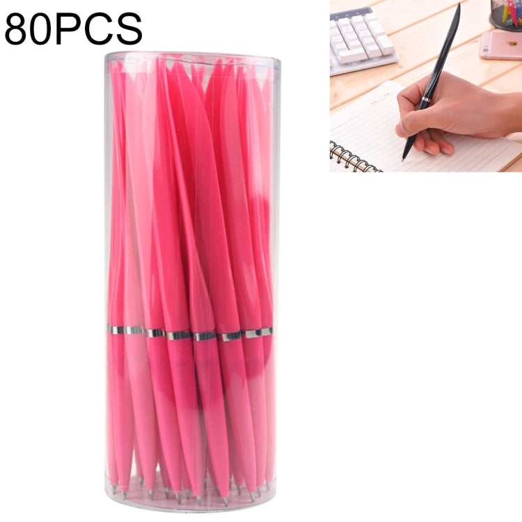 80 PCS 0.7mm Knife-Shaped Blue-Ink Ballpoint Pen for Express & Advertising & Office