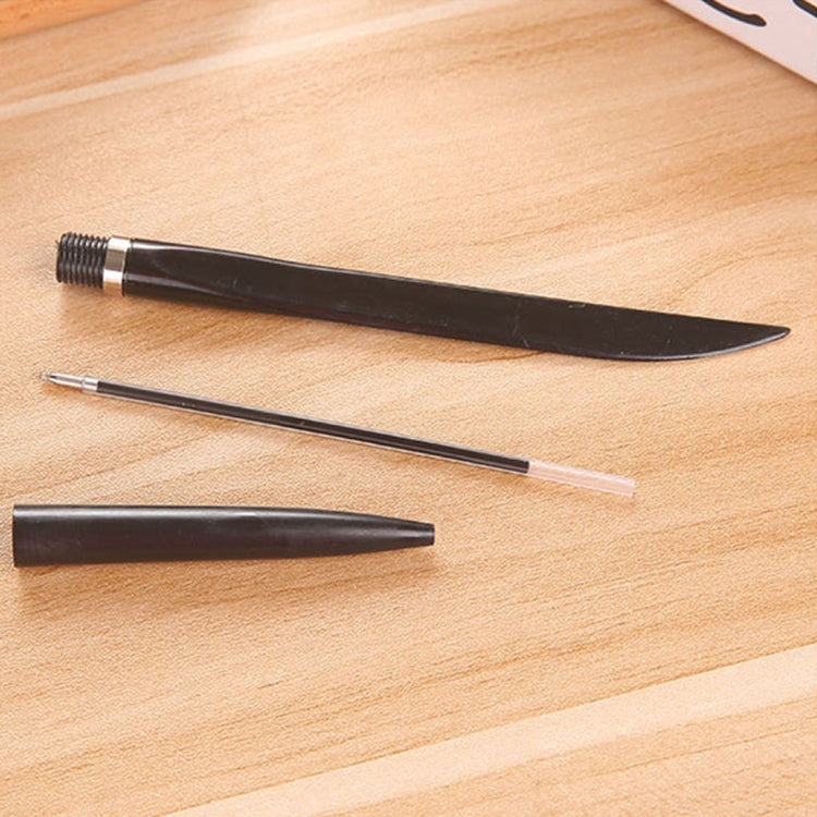 80 PCS 0.7mm Knife-Shaped Blue-Ink Ballpoint Pen for Express & Advertising & Office