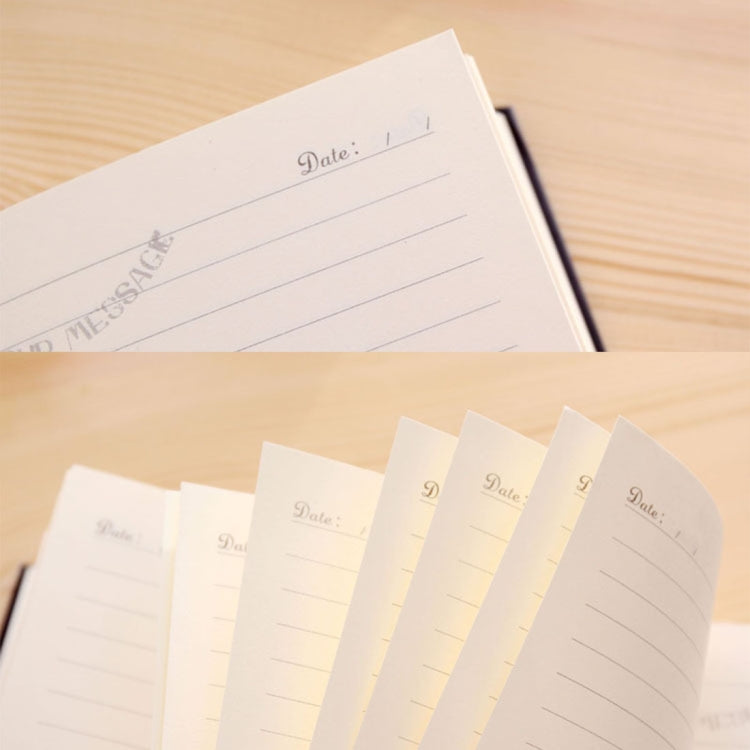 2 PCS Retro Hardback Perfect Binding Notebook Diary Book, Random Color Delivery