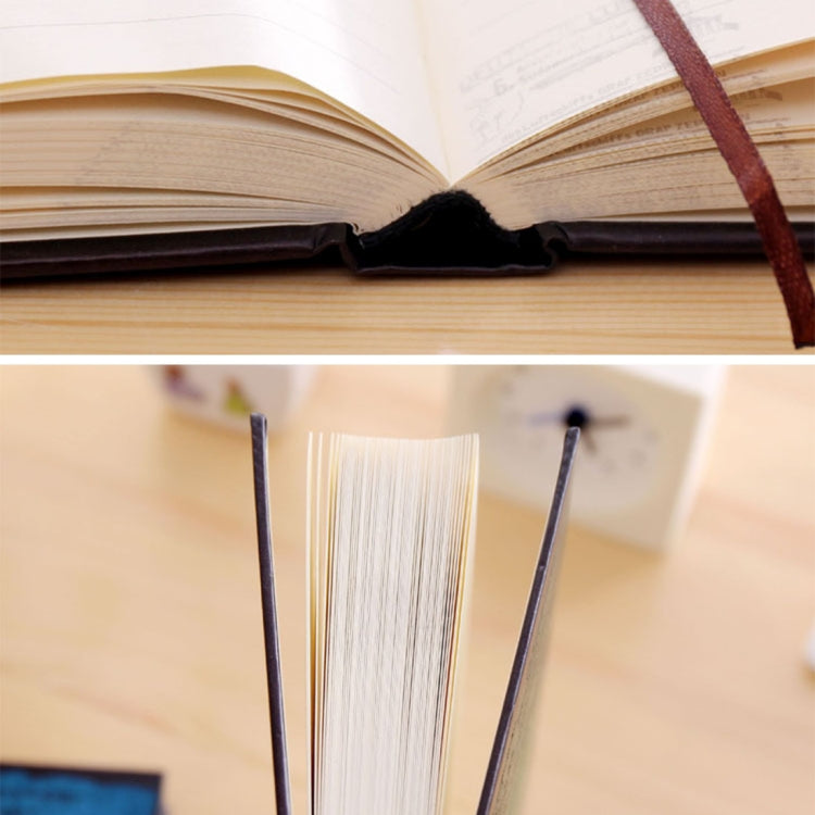 2 PCS Retro Hardback Perfect Binding Notebook Diary Book, Random Color Delivery