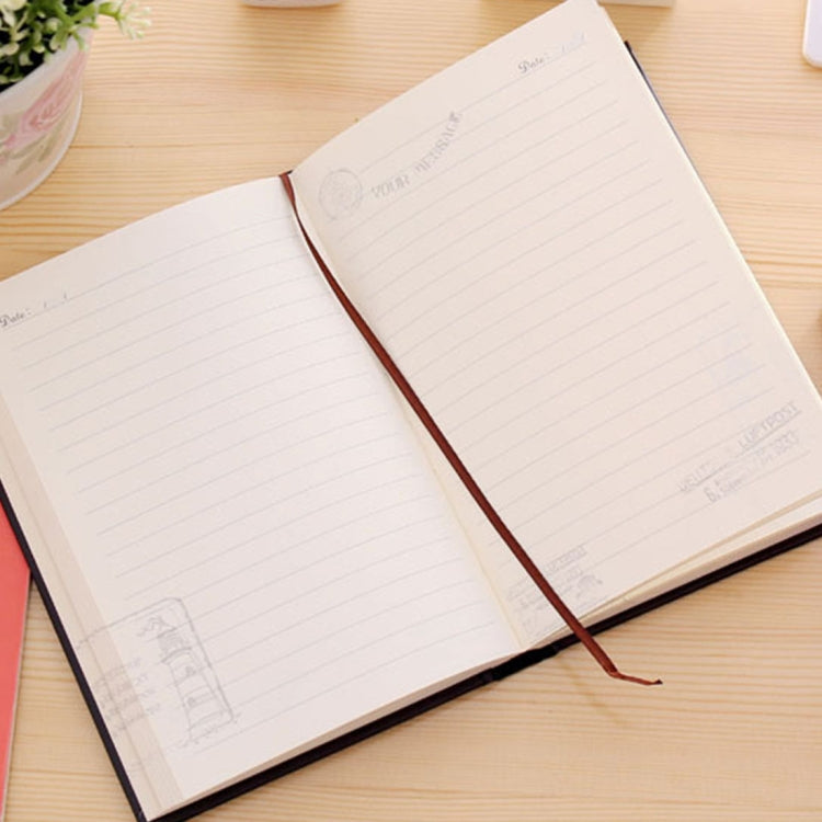 2 PCS Retro Hardback Perfect Binding Notebook Diary Book, Random Color Delivery