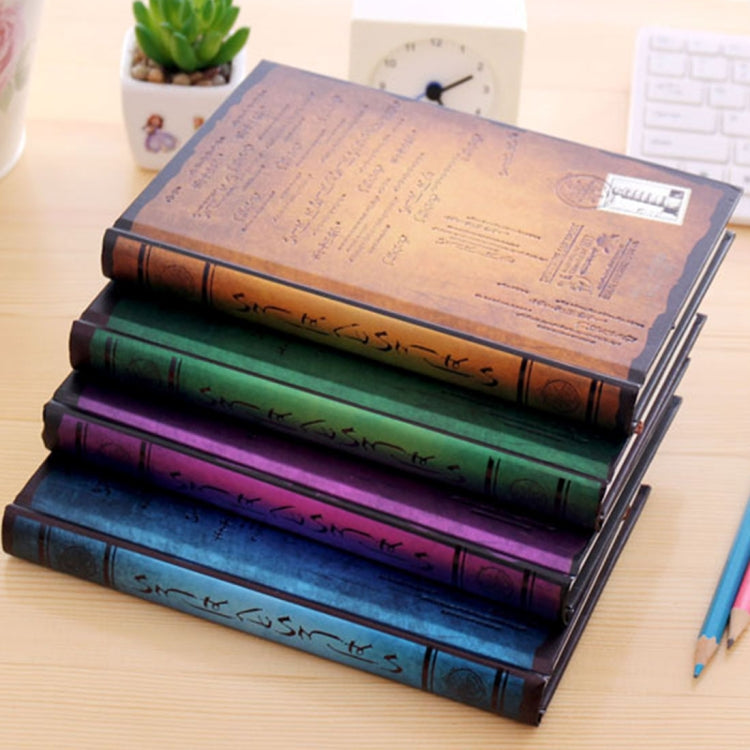 2 PCS Retro Hardback Perfect Binding Notebook Diary Book, Random Color Delivery