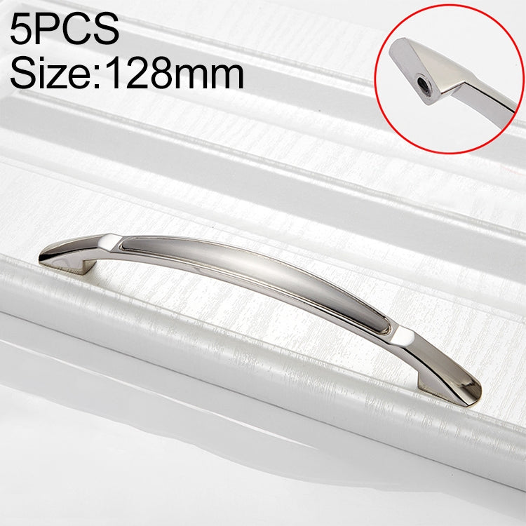 5 PCS 4091-128 Double White Zinc Alloy Cabinet Drawer Door Handle