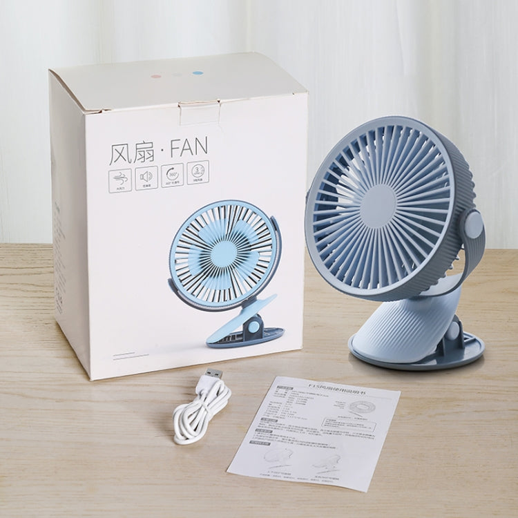 WT-F15 Clamp Dual-use 1200mAh 360 Degrees Rotation Mini Wireless USB Portable Fan with 3 Speed Control
