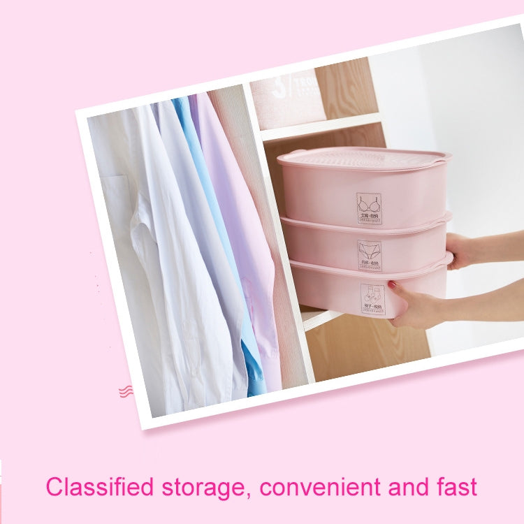 3  PCS / Set Plastic Underwear Socks Storage Box Home Organizer for Small Clothing