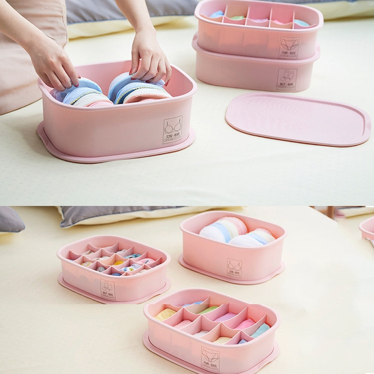 3  PCS / Set Plastic Underwear Socks Storage Box Home Organizer for Small Clothing