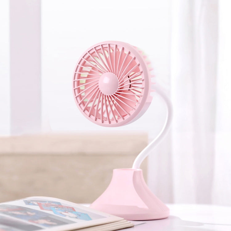 WT-D8 2000mAh 360 Degree Rotation Mini Portable Light Fan with 3 Speed Control& Phone / Pen Holder
