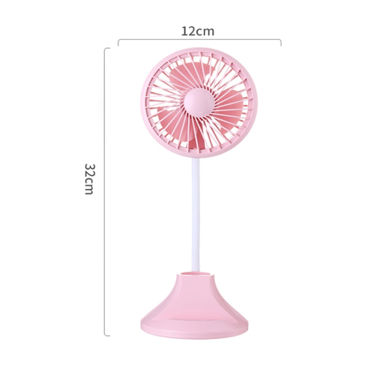 WT-D8 2000mAh 360 Degree Rotation Mini Portable Light Fan with 3 Speed Control& Phone / Pen Holder