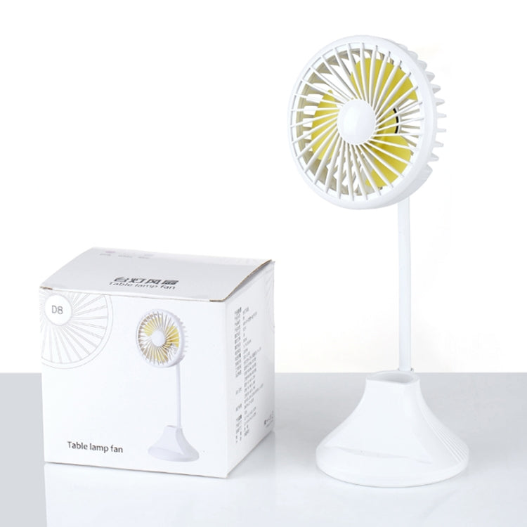 WT-D8 2000mAh 360 Degree Rotation Mini Portable Light Fan with 3 Speed Control& Phone / Pen Holder