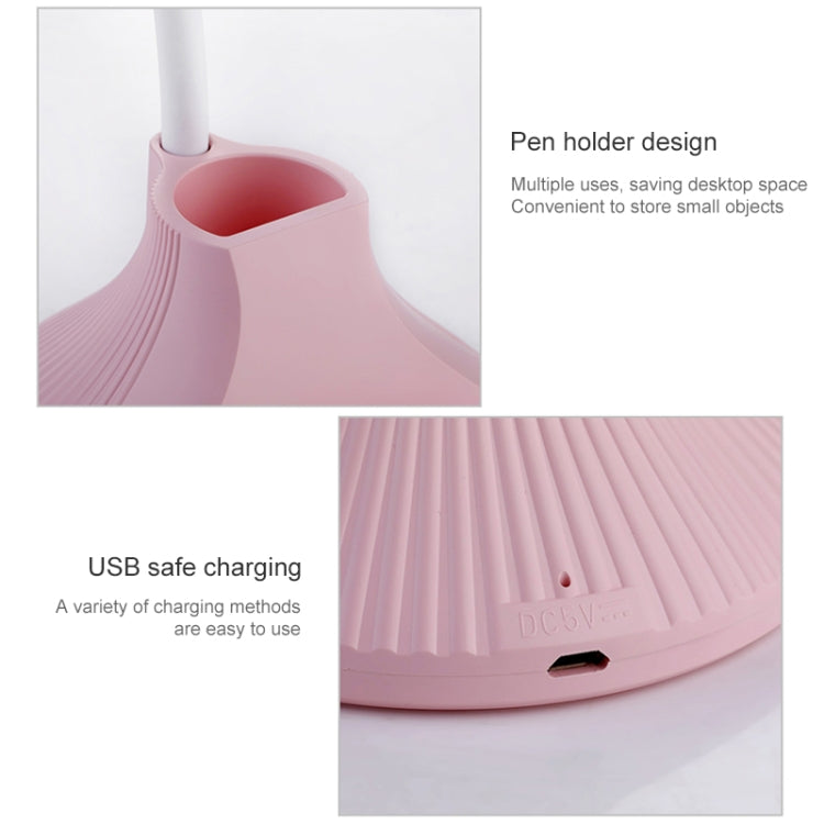 WT-D8 2000mAh 360 Degree Rotation Mini Portable Light Fan with 3 Speed Control& Phone / Pen Holder