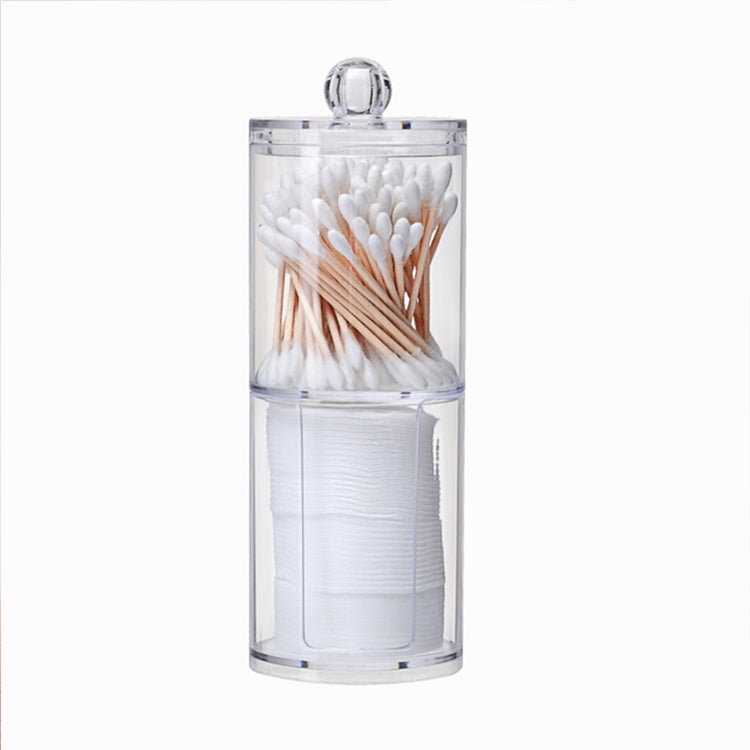 Transparent Double-layer Cotton Pads Cotton Swab Combined Storage Box