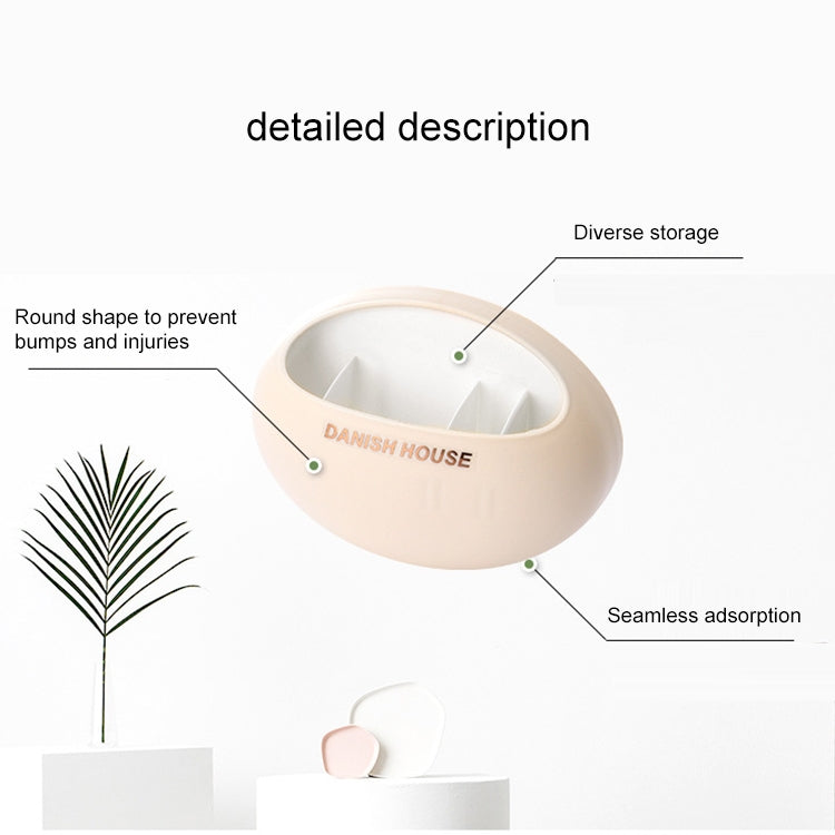 Wall Hanging Traceless Sucker Toothbrush Holder Multifunction Bathroom Storage Shelf