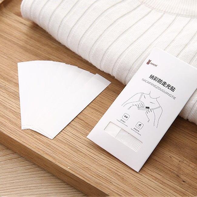 144 PCS / 4 PACK Invisible Anti-light Stickers Shirt Straps Double-sided Adhesive Seamless V-neck Fixed Anti-slip