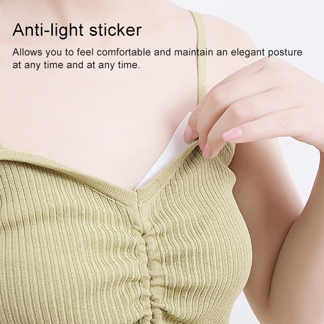 144 PCS / 4 PACK Invisible Anti-light Stickers Shirt Straps Double-sided Adhesive Seamless V-neck Fixed Anti-slip