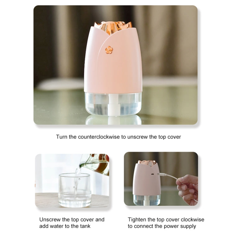 WT-H19 Rose Atomizing Humidifier with Colorful Night Lights, Water Tank Capacity: 230mL