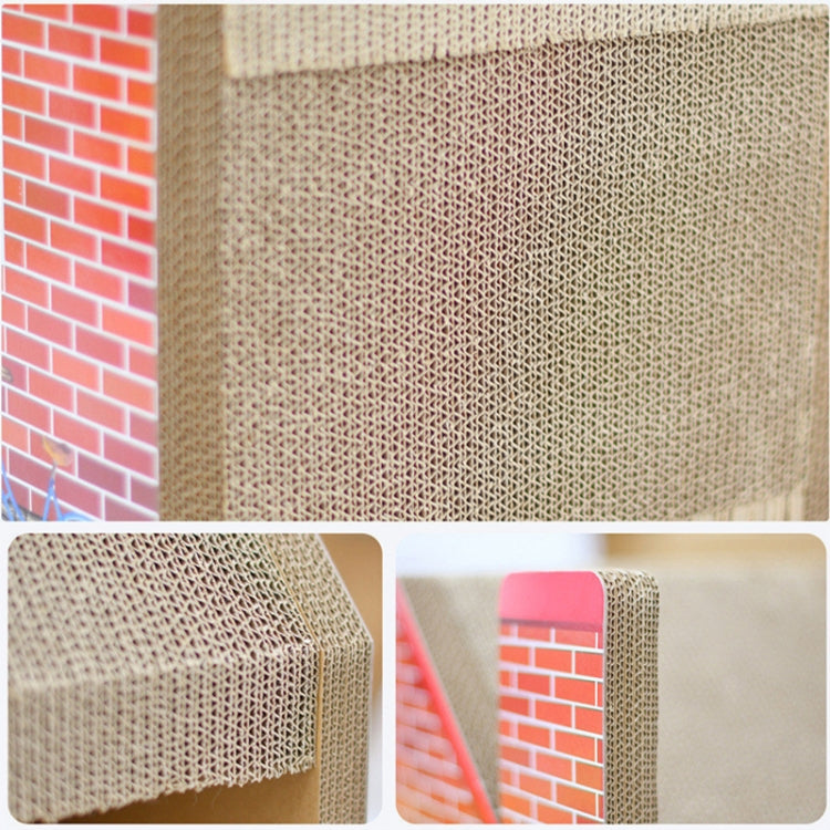 CP-187 Chimney House Shaped Cat Litter Corrugated Paper Cat Scratch Board Grinding Claw Toy