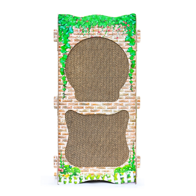 CP-252 Printed Cat Western-style House Corrugated Paper Cat Scratch Board Cat Litter Grinding Claw Toy