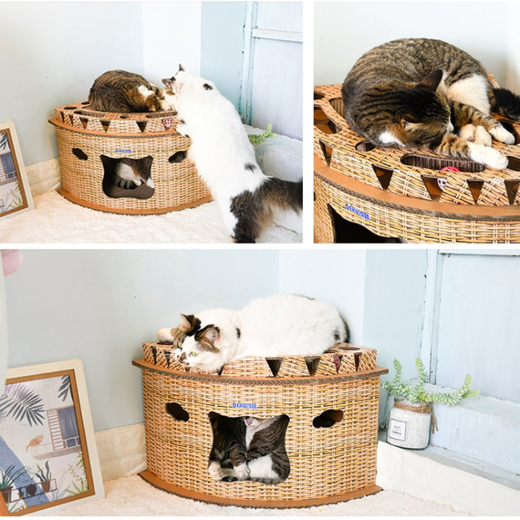 CP-202 Corner Sector Cat house Cat Litter Corrugated Paper Cat Scratch Board Grinding Claw Toy
