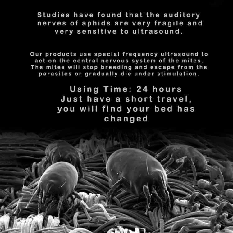 Household Wireless Ultrasonic Deodorizer Vacuum Cleaner Dust Mite Controller(Black)